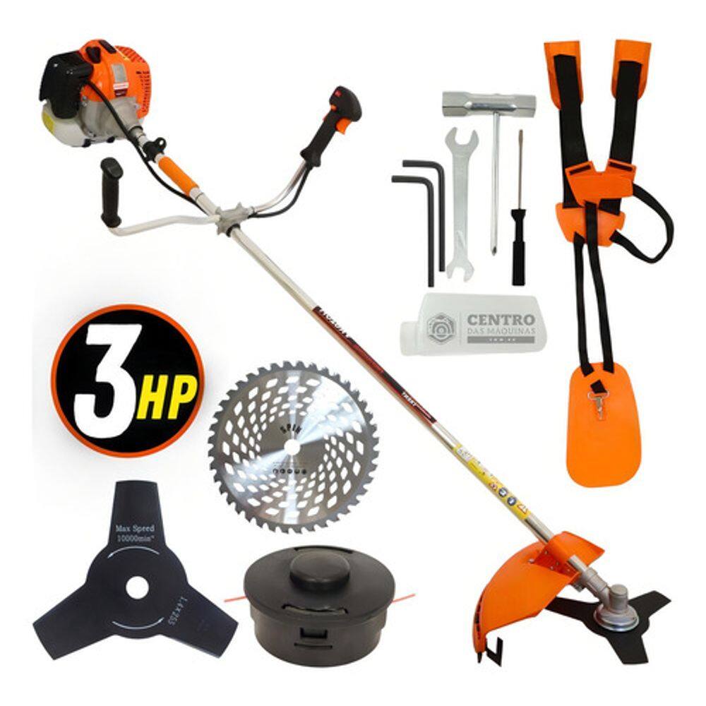 Roçadeira Vr620h 62cc 3hp 2t À Gasolina Com Lâmina 40 Dentes