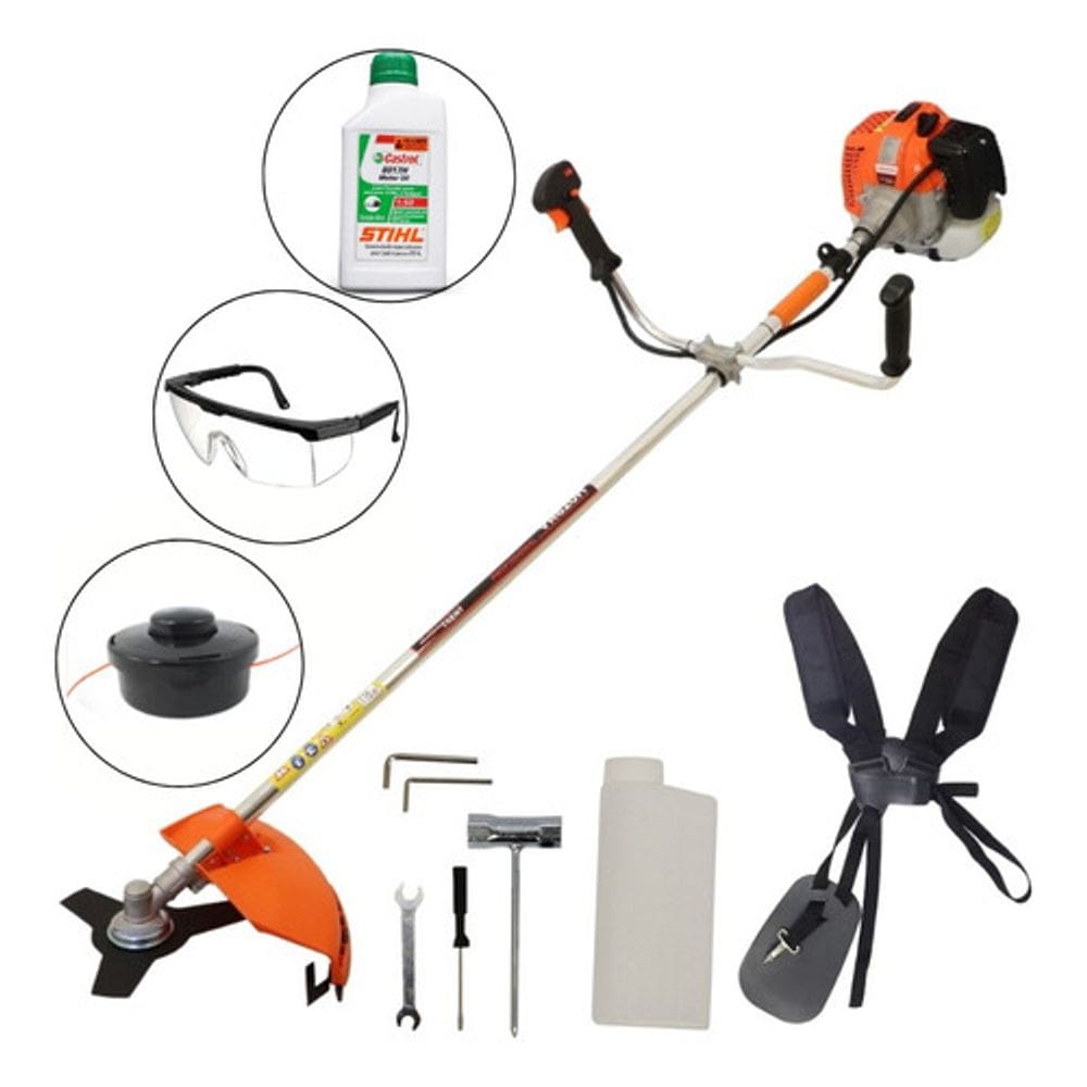 Roçadeira Profissional Vulcan VR520H Motor 2 Tempos 52cc 2,5hp de Potencia + Óleo Stihl + Óculos de Proteção