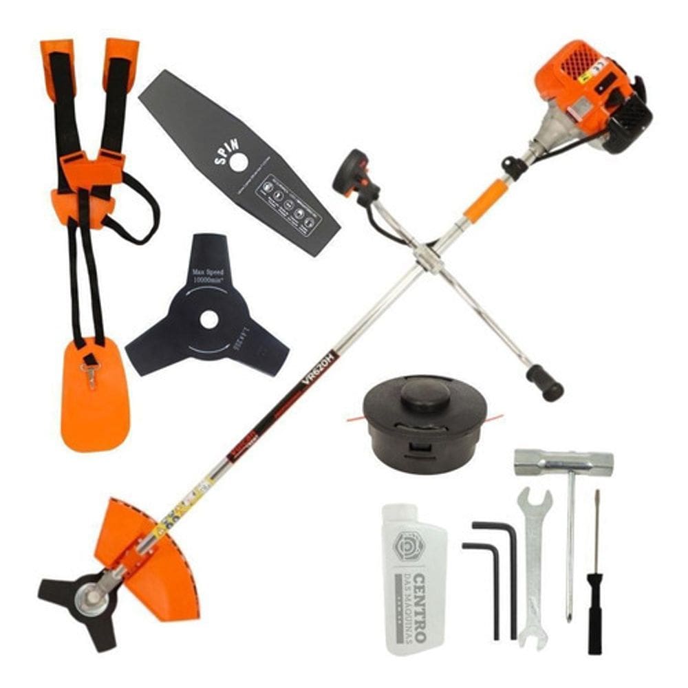 Roçadeira Vulcan Vr620h À Combustão 3hp 62cc + Faca 2 Pontas