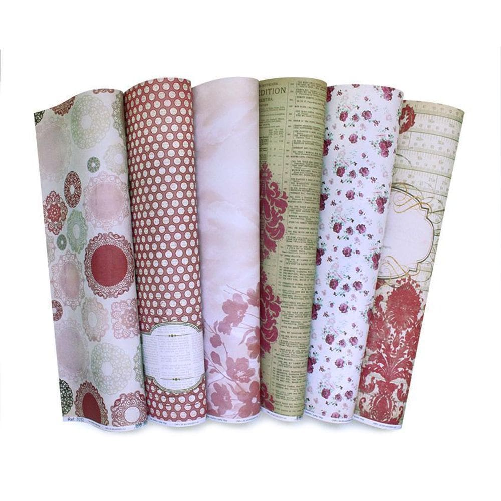Papel com Estampa Tex Papel Coleção Pink Composé Ref C52