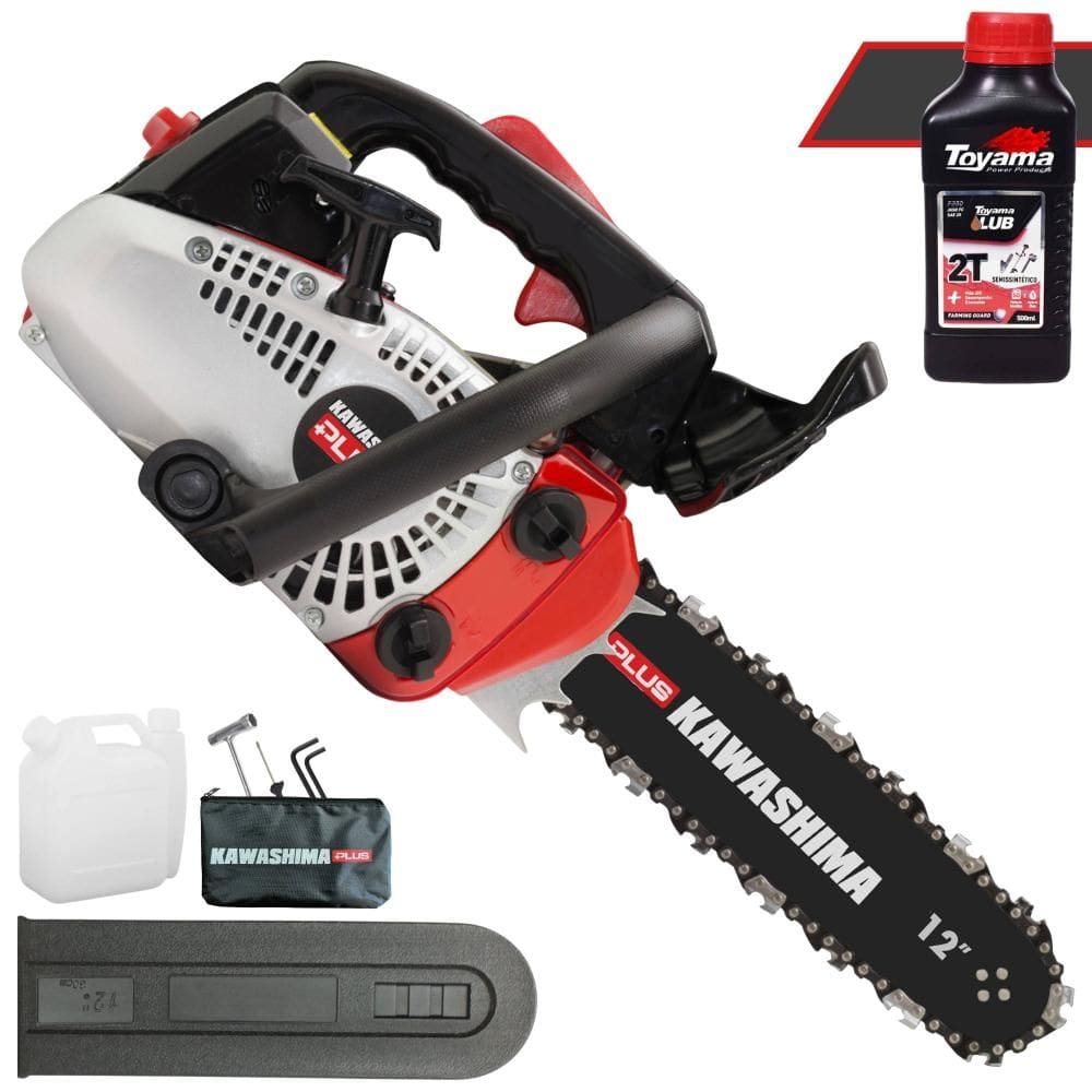 Moto Serra Motor Serra Motosserra Kawashima KCS260P À Gasolina 2T 25,4cc Profissional Com Sabre 12’` Leve e de Fácil Manuseio + 1 ÓLEO TOYAMA EXTRA