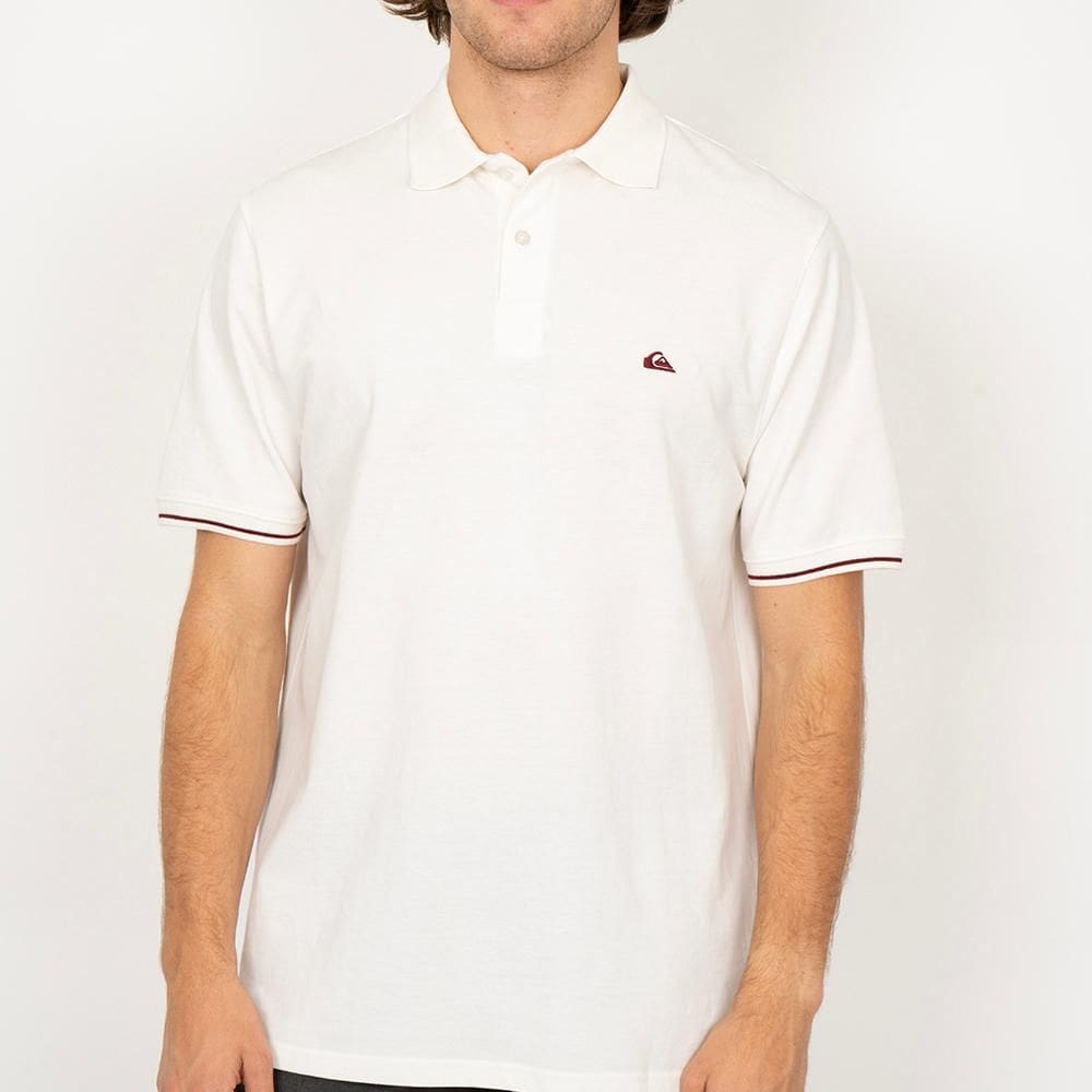 Camisa Quiksilver Polo Light Line SM26 Masculina Snow White