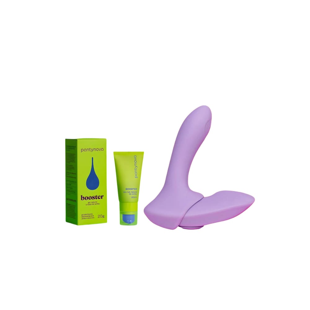Kit Pantynova - Fit2 Calcinha Vibratória Roxo + Lubrificante Booster 20G