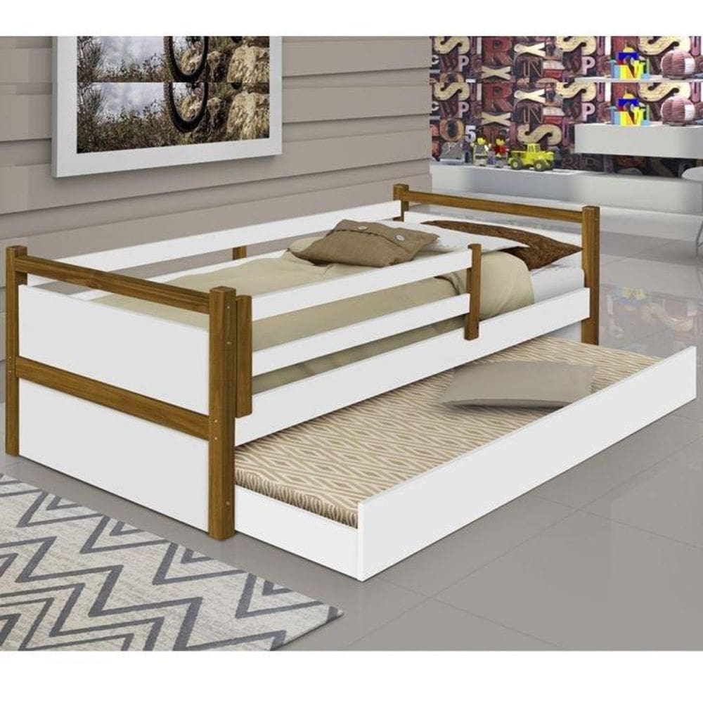 Cama Bianca Branco Com Cama Auxiliar