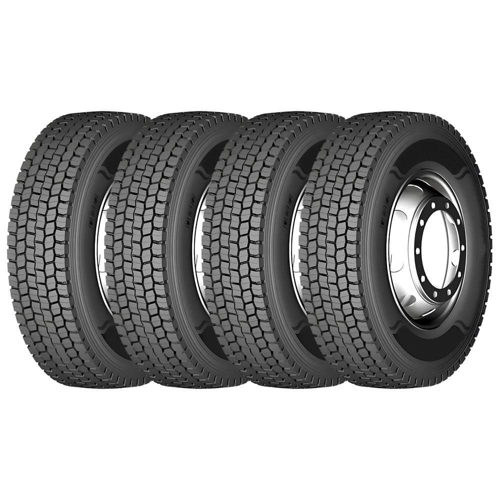 Pneu Ladspider Longtraxx DR880 275/80 R22.5 Aro 22.5 149/146M 18PR Borrachudo Kit4