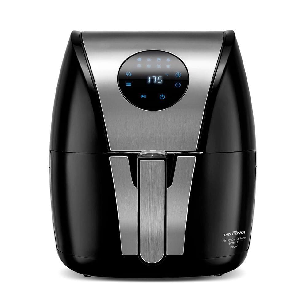 Fritadeira Elétrica Britânia Air Fryer Digital Inox 5L BFR41PI Preta / Inox