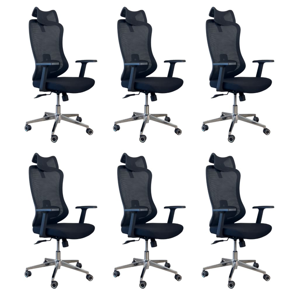 Kit 6 Cadeiras de Escritório Oficial Boss Apoio