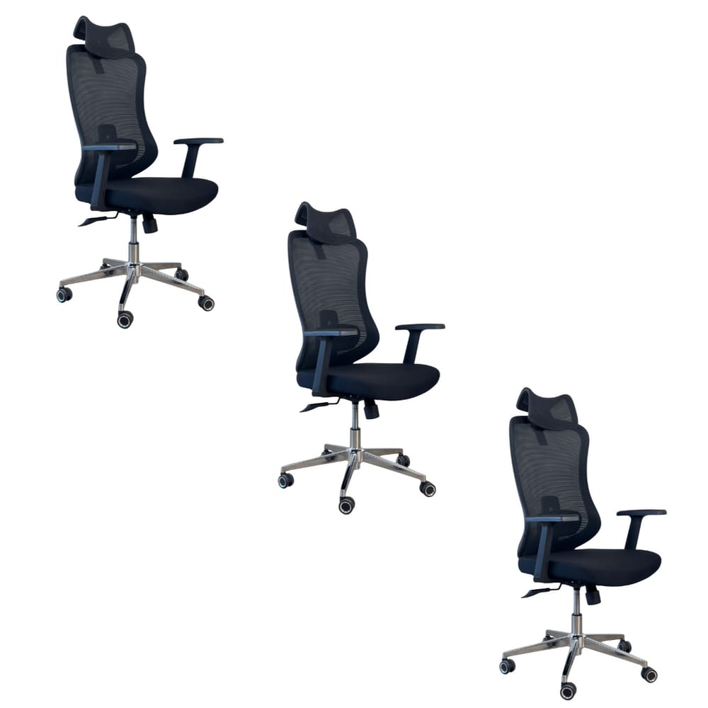 Kit 3 Cadeiras de Escritório Oficial Boss Apoio