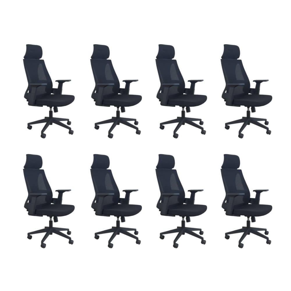 Kit 8 Cadeiras de Escritório Oficial Elite Apoio