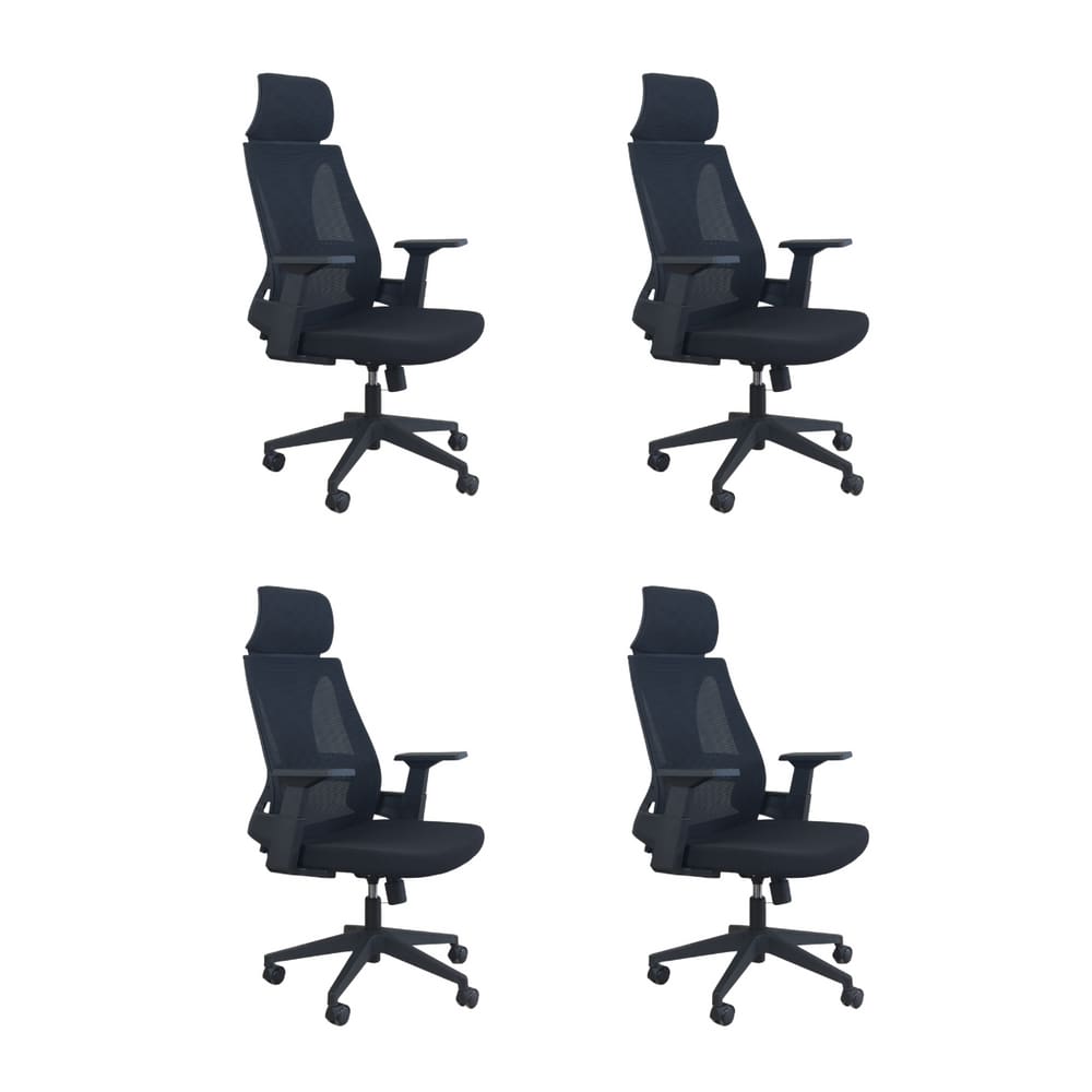 Kit 4 Cadeiras de Escritório Oficial Elite Apoio
