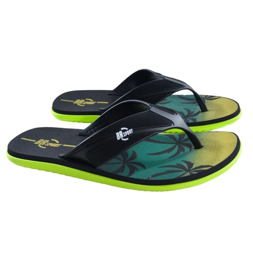 Chinelo Br Sport Masculino Estampa Praia Preto 2260300