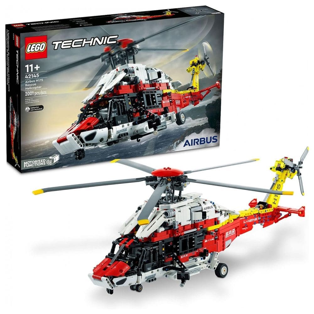 LEGO Technic Airbus H175 Rescue Helicopter 42145 Toy Building Set for Kids, Girls, Boys Aged 11 Learn How a Helicopter Works 2,001 Pieces