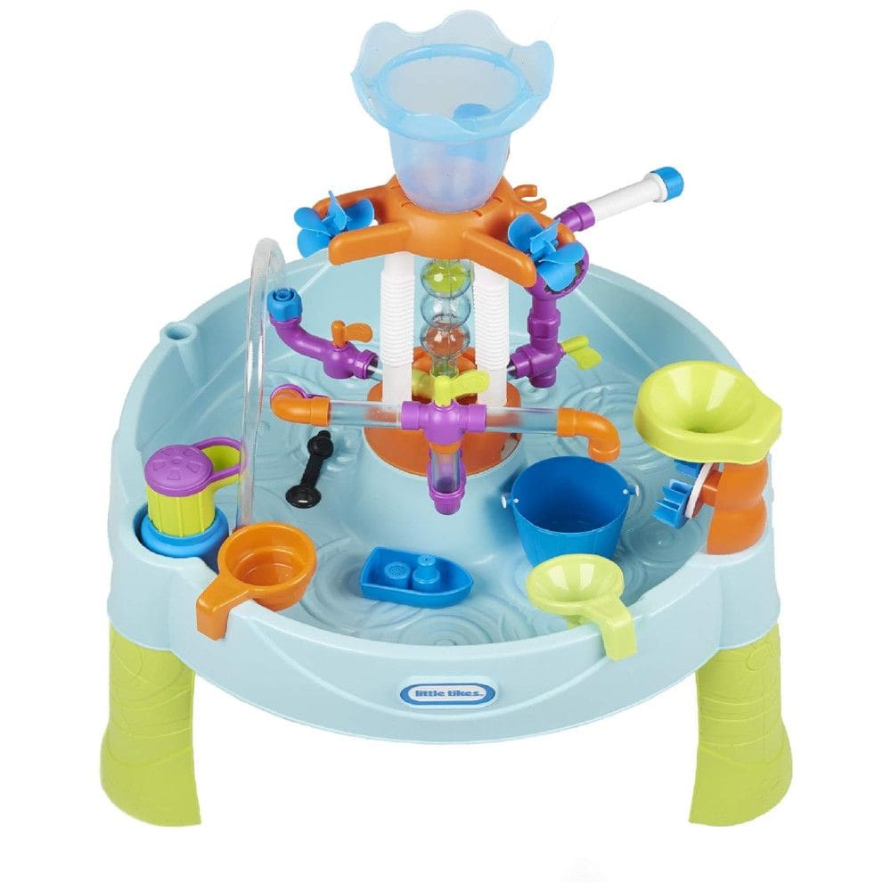 Mesa Interativa com Água com Tubos, Barco e Balde para Crianças de 2 a 6 Anos, LITTLE TIKES 650666M, Azul