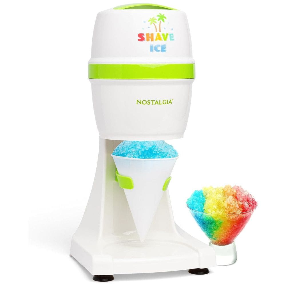 Máquina de Raspadinha Elétrica Inclui Cone Reutilizável e 2 Moldes, Branca, 110v, NOSTALGIA ESHVICE2HSI, Branco