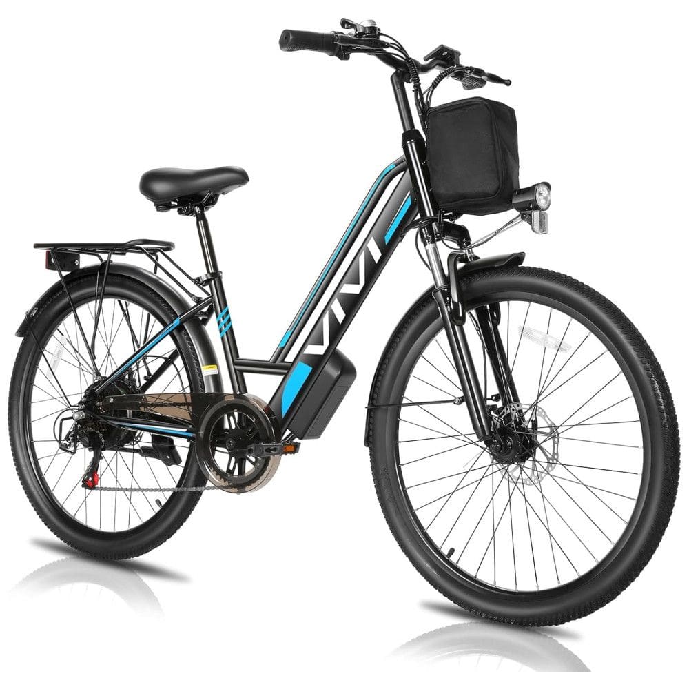 Bicicleta Elétrica para Adultos 7 Velocidades até 80km com Bateria de Lítio Removível, 48V 500W, Vivi, Branca
