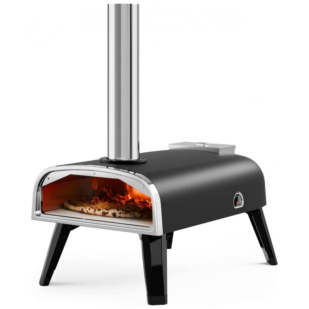 Forno de Pizza a Lenha Portátil Aço Inoxidável, Aidpiza SP120, Preto