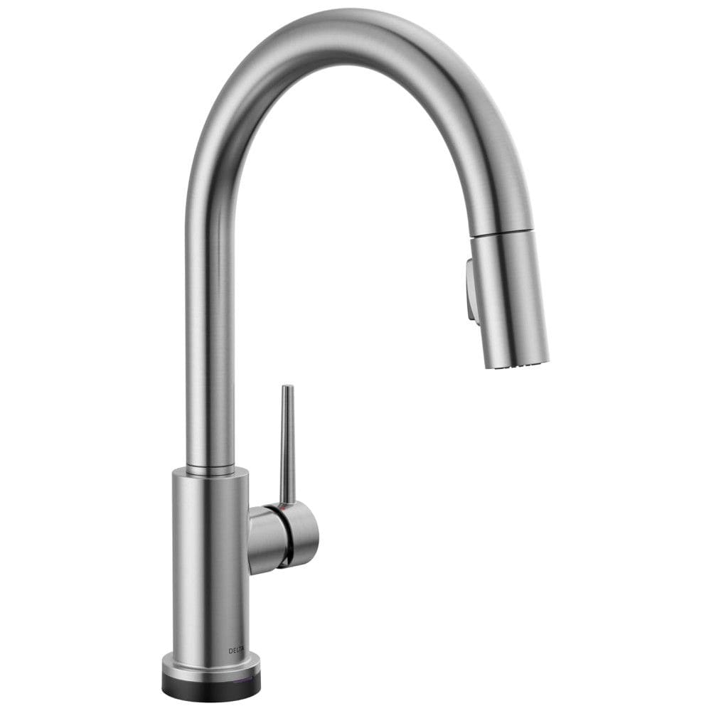 Torneira Cozinha com Tecnologia Touchless e Pulverizador Pull Down, Inoxidável Ártico, Delta 9159TL-AR-DST, Níquel Escovado