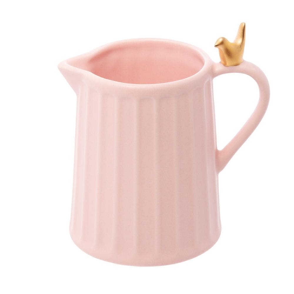 Leiteira de Cerâmica Colibri Rosa 180ml Wolff