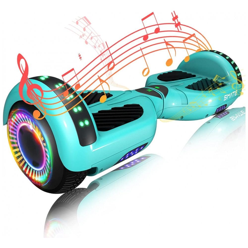 Hoverboard SISIGAD Verde 6,5” com Bluetooth, Luzes LED e Certificação UL2272 – Até 13,7 km/h, Autonomia de 12,8 km