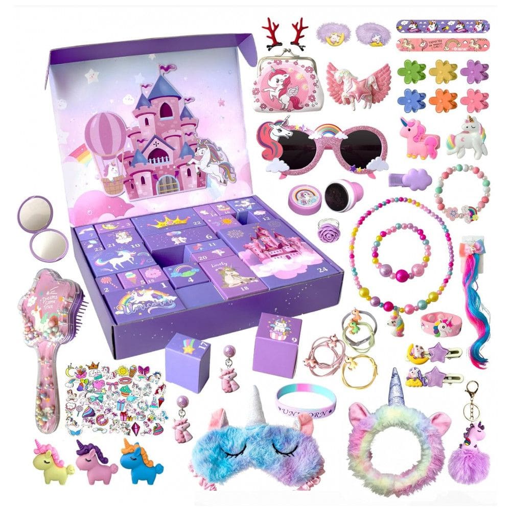 Calendário do Advento 2025 para Crianças - Unicórnio, Presentes Diários de Natal, Surpresas para Meninas, Sonroi