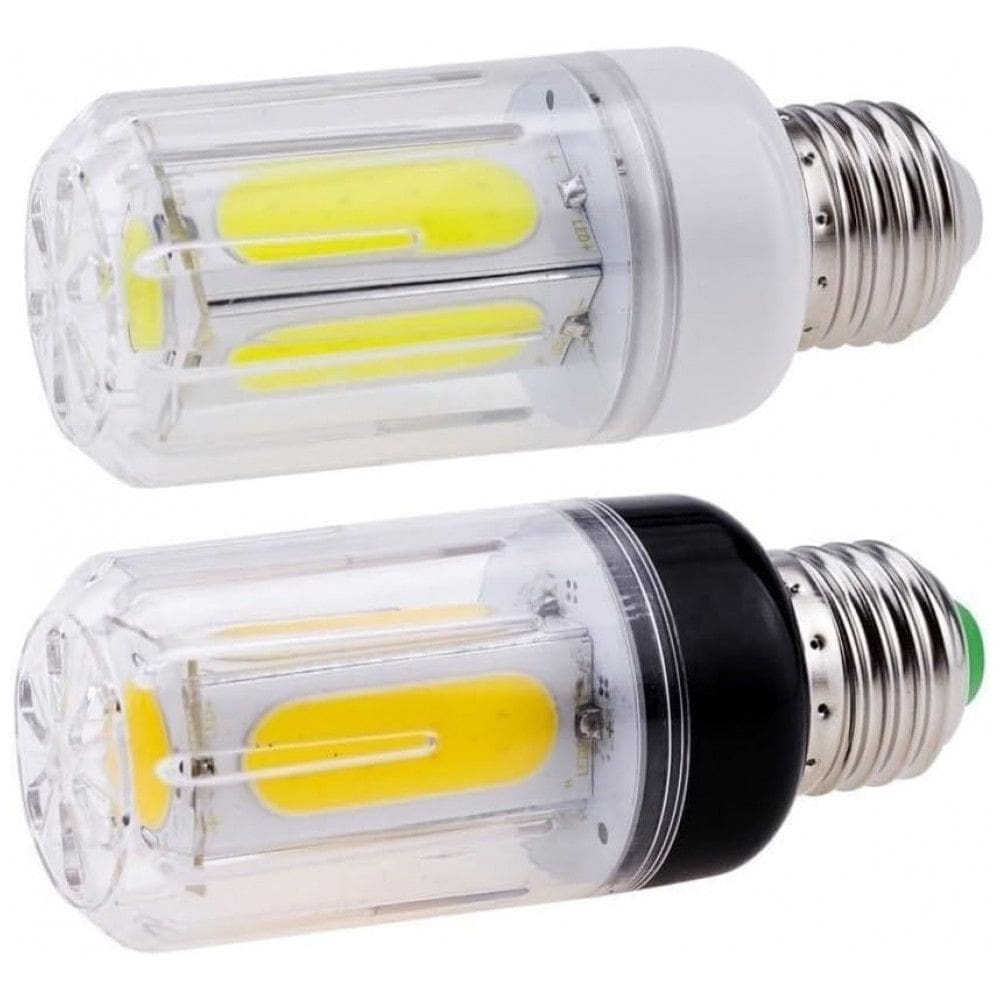 YSJX Lights 2-Pack Lâmpadas LED COB Corn E14 – Luz Quente Tricolor para Lustres e Decoração Residencial Econômica,Generic