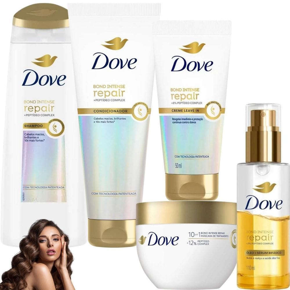 Kit Dove Tratamento Bond Intense Repair Óleo Sérum Bifásico