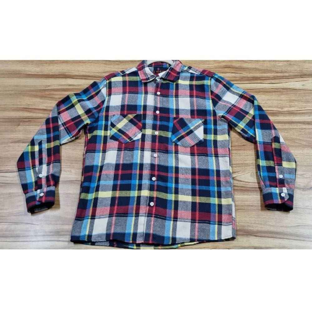 Camisa Masculina Xadrez Manga Longa Flanelada P