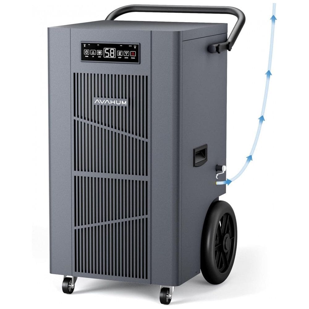 Desumidificador Comercial de 151 litros com Bomba, Ideal para Ambientes Industriais, 24H Timer, Espaços Grandes de 213 m2