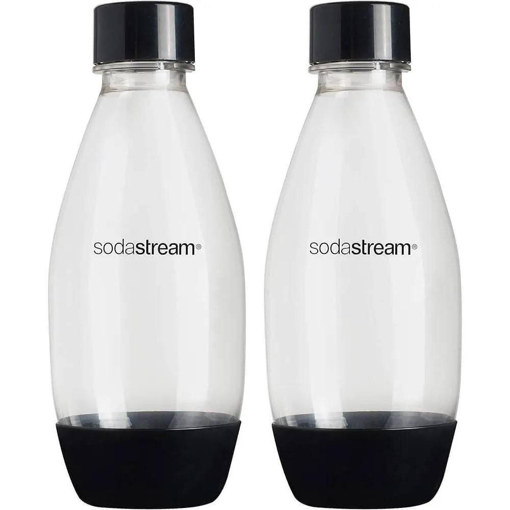 Kit 2 Garrafas Plásticas 500Ml Pretas Sodastream