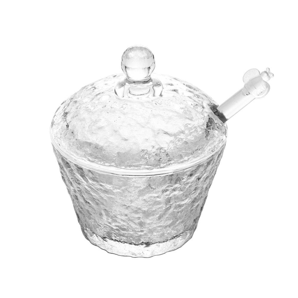 Meleira de Cristal Martelado C/Pegador Plástico Petra Transparente 200ml Lyor