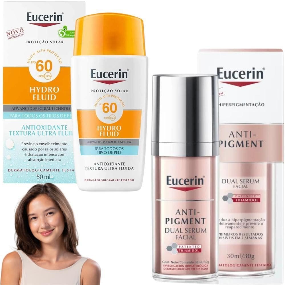Kit Eucerin Anti-Pigment Protetor Solar Hydro Fluid Sun 60
