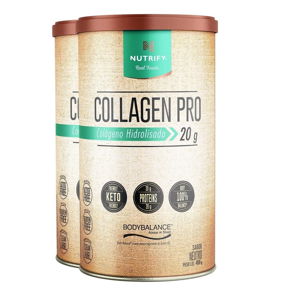 Kit 2 Collagen Pro Colágeno Hidrolisado Neutro Nutrify 450G