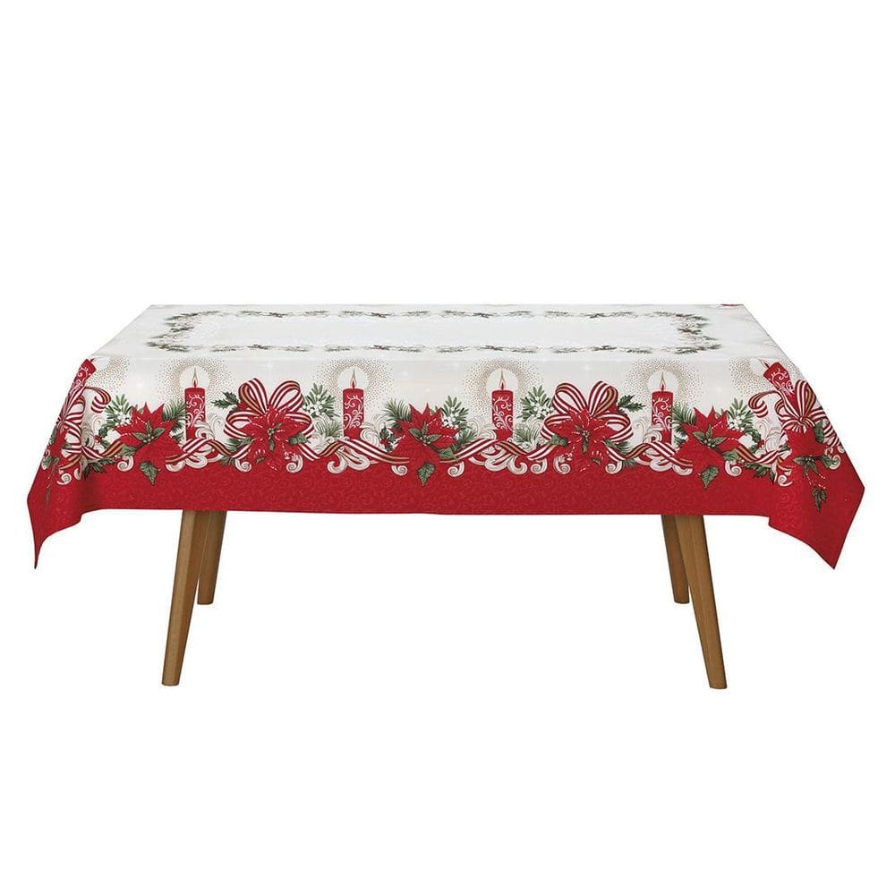 Toalha Mesa Retangular Athenas 140X210Cm Natal 120 Dohler