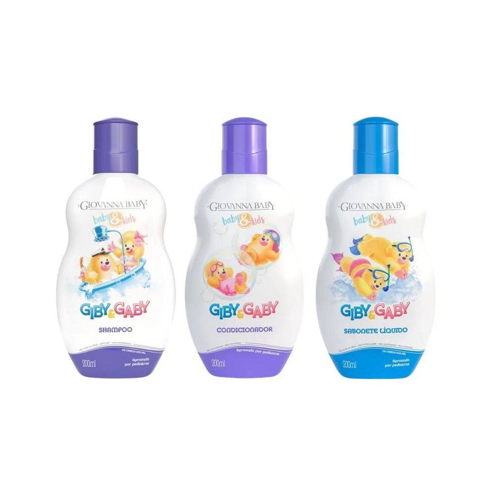Kit Giovanna Baby Giby Sh 200Ml+Cond 200Ml+Sab Liquido 200Ml