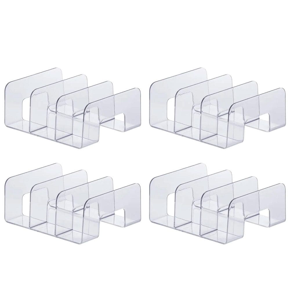 Kit 4 Organizador De Carteira Livro Multiuso 3 Divisórias