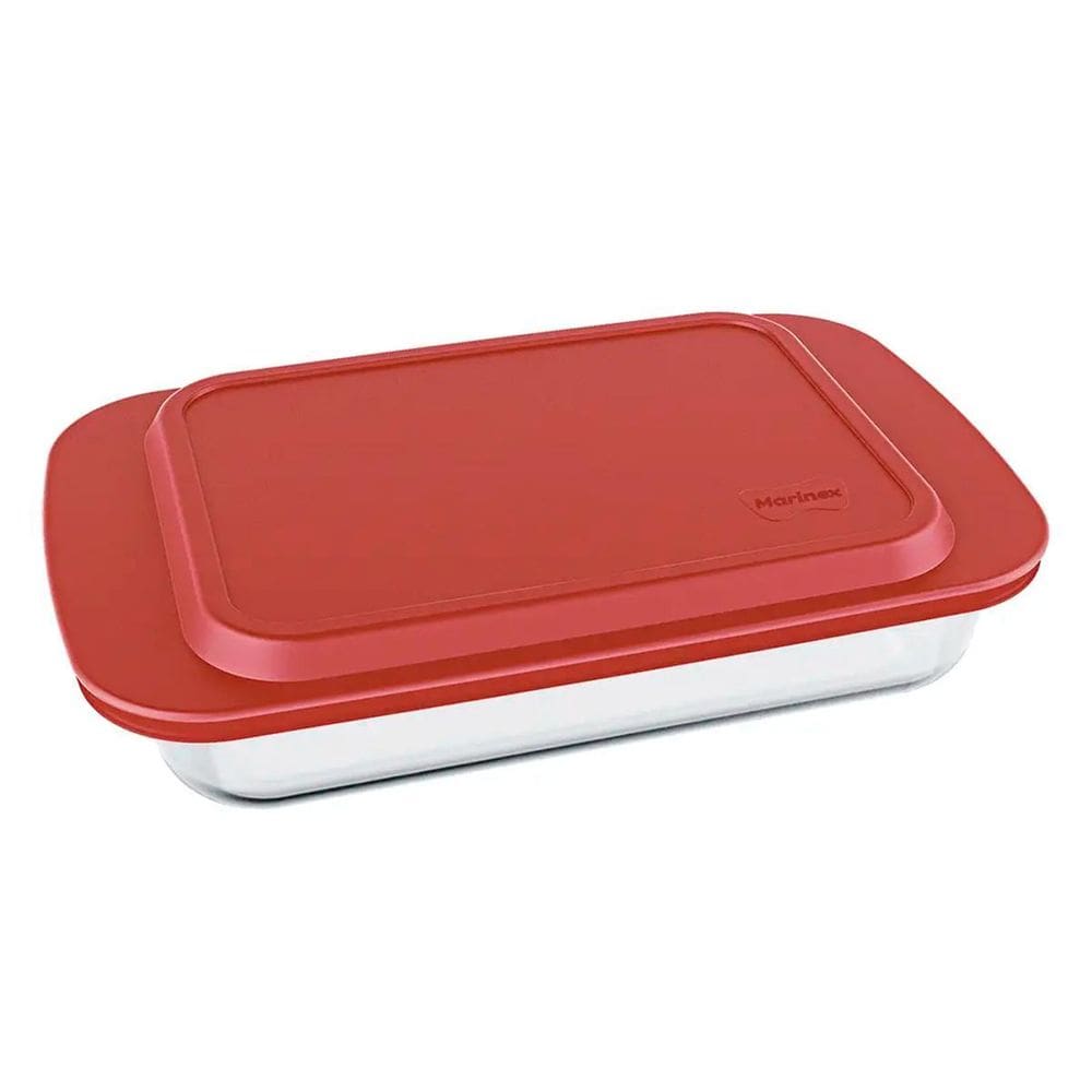 Assadeira Lasanheira De Vidro Com Tampa 3,7L Marinex - Nadir