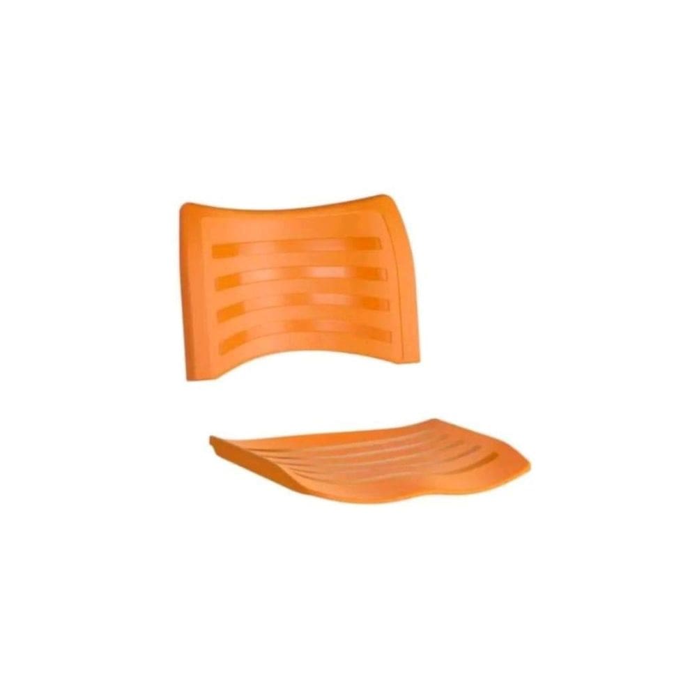 Jogo De Iso Plástico Para Cadeira Cor Laranja