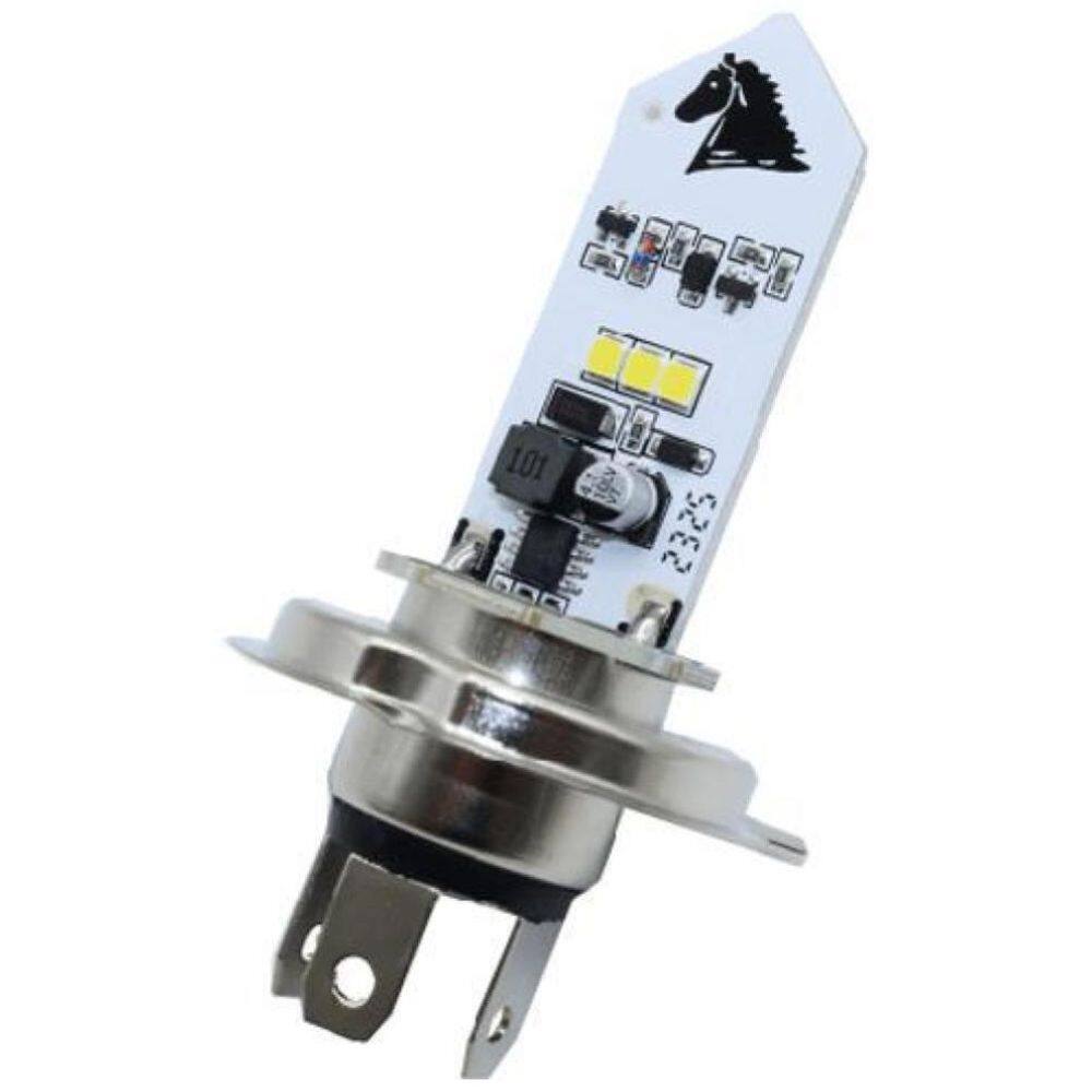 Lampada Led Farol Moto H4 6500K Super Branca Forte Stallion