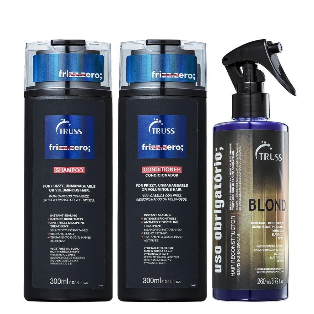 Truss Frizz Zero Kit Shampoo Condicionador E Uso Obrigatório