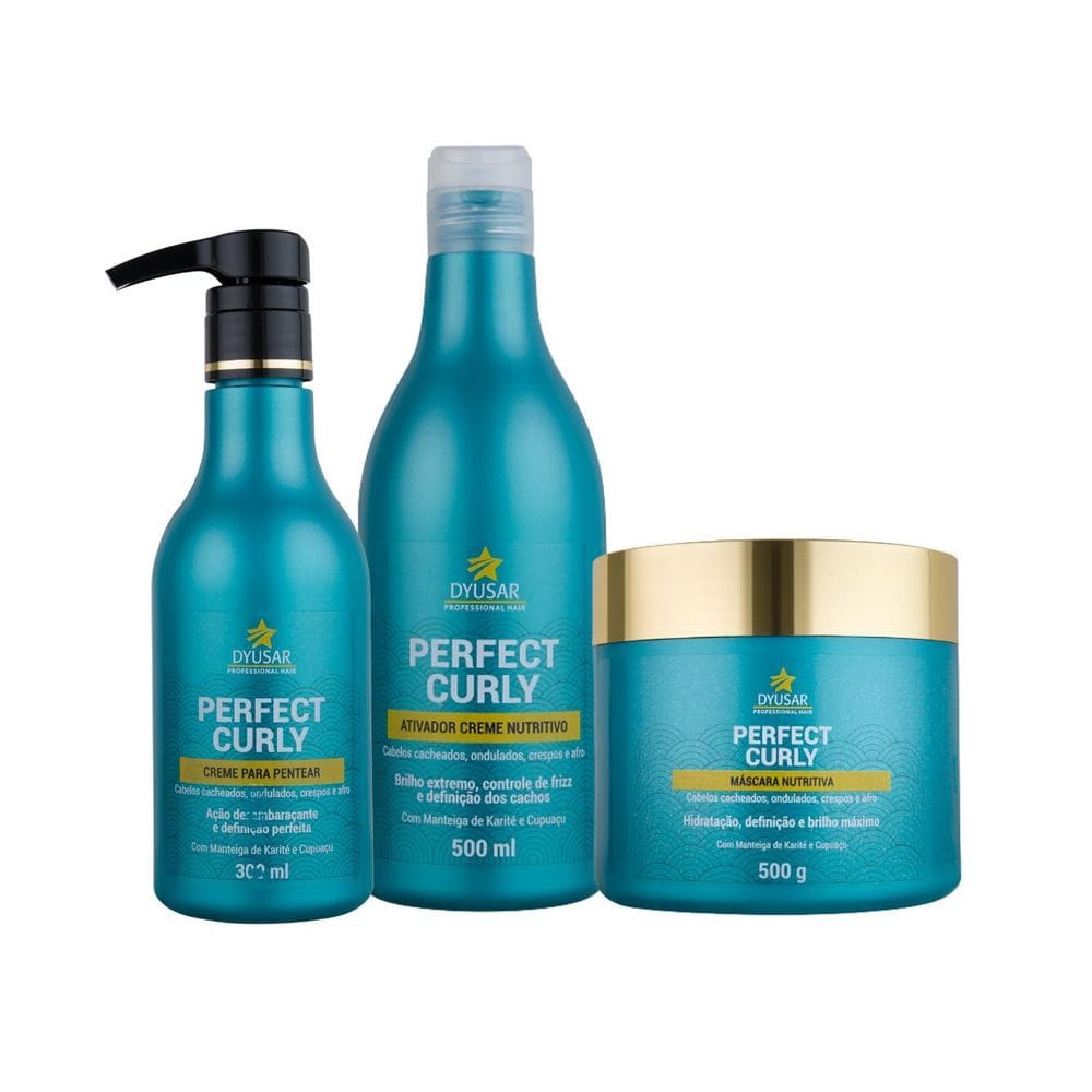 Kit Cachos Com Ativador, Creme E Máscara Nutritiva Dyusar