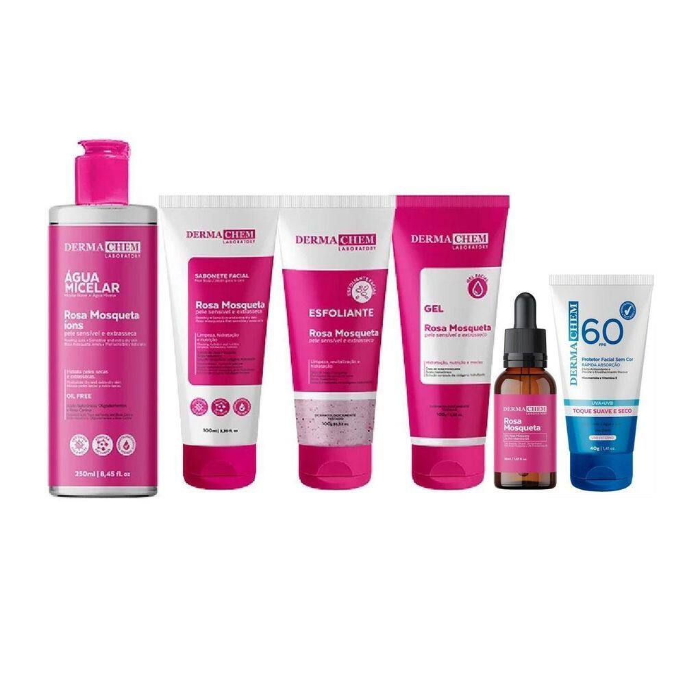 Kit Dermachem Skincare Rosa Mosqueta Protetor Solar Facial