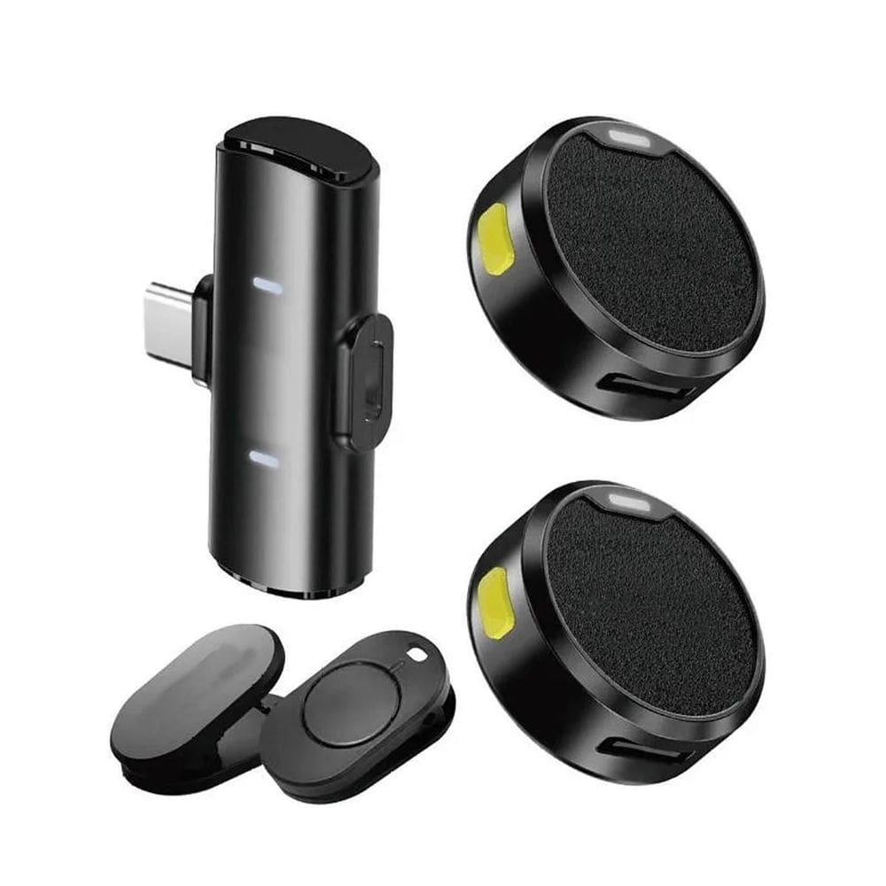 Microfone De Lapela Wireless Usb-C Para Smartphones Premium