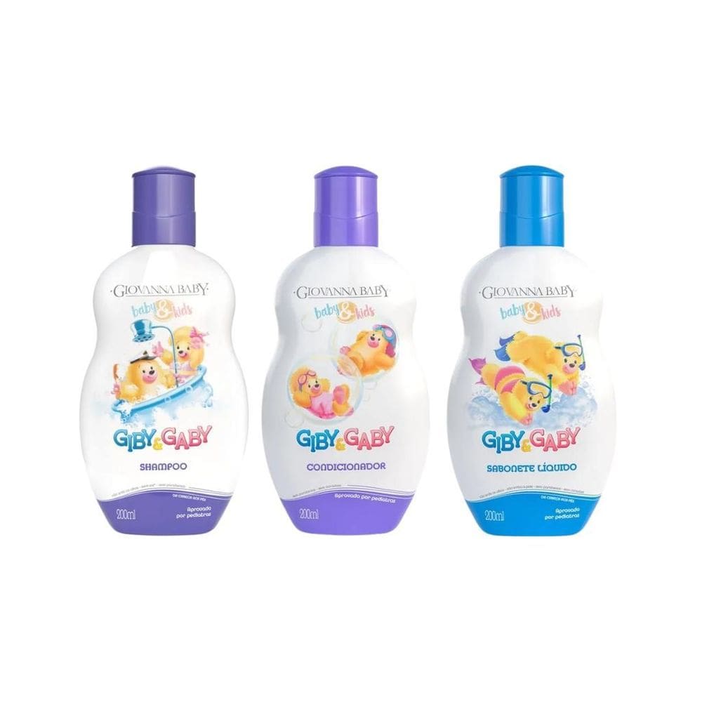 Kit Giovanna Baby Giby Sh 200Ml+Cond 200Ml+Sab Liquido 200Ml