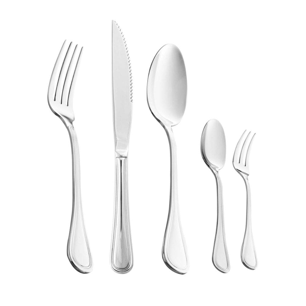 Faqueiro 30 Peças Com Faca Para Churrasco De Aço Inox Avalon