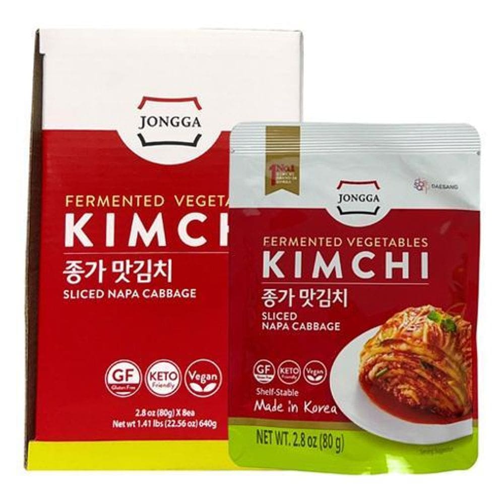 Caixa Com 8 Pacotes De 80G Kimchi Conserva Coreano Jongga