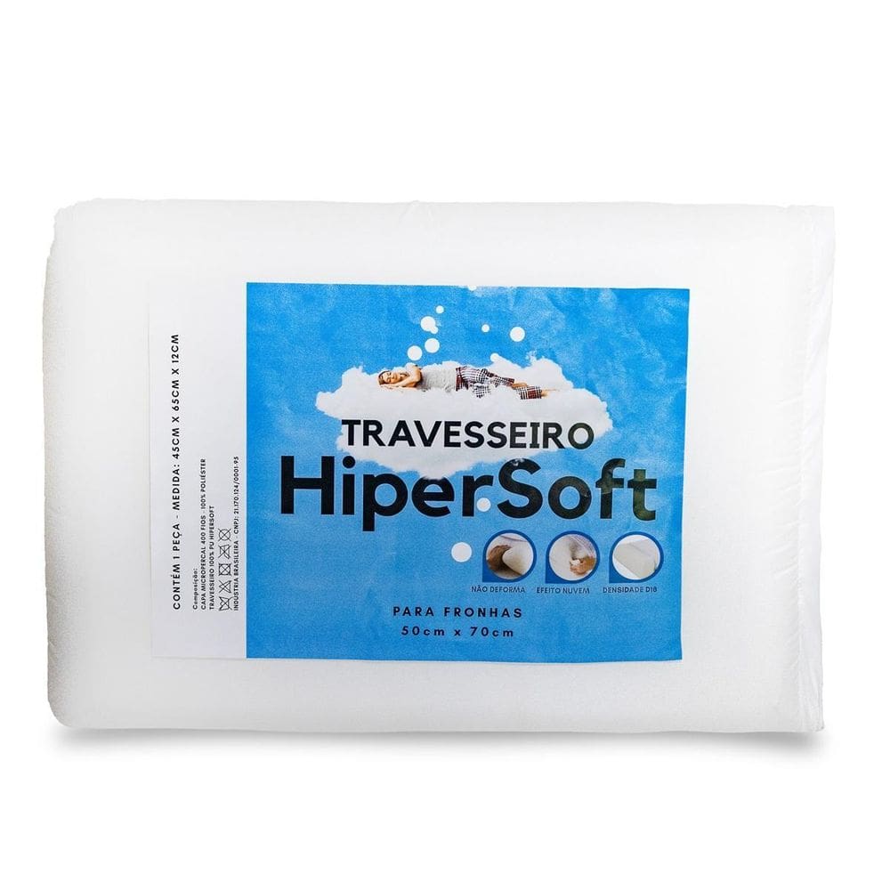 Travesseiro Ergonômico Espuma De Alta Memória 50X70Cm