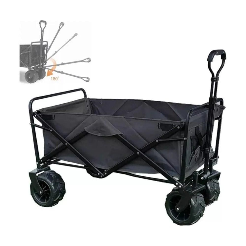 Carrinho De Carga Dobrável Multiuso - Preta