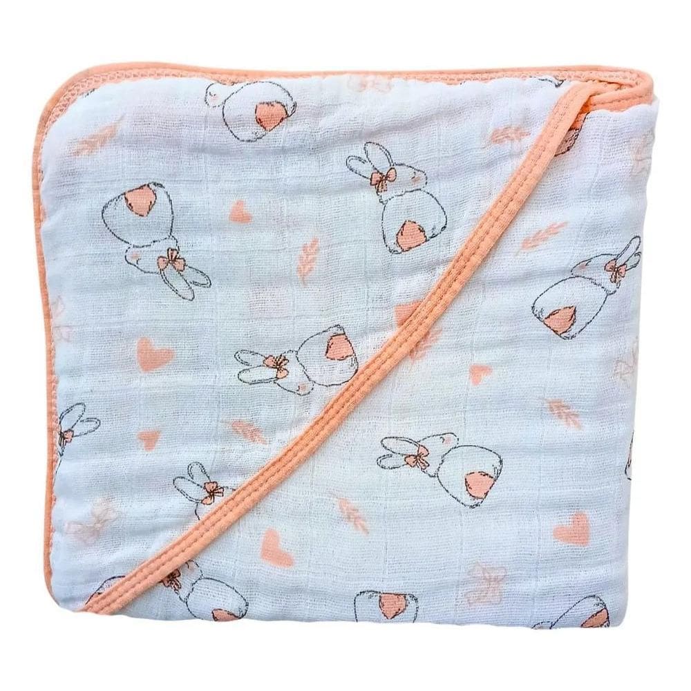 Toalha De Banho Bebê Toalha Fralda Soft Com Capuz 3 Camadas