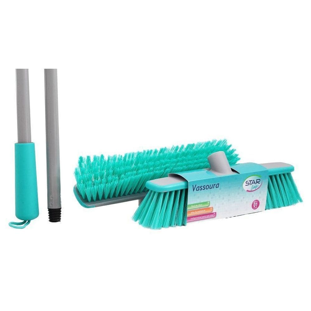 Vassoura Com Cabo De Aço 27X120Cm
