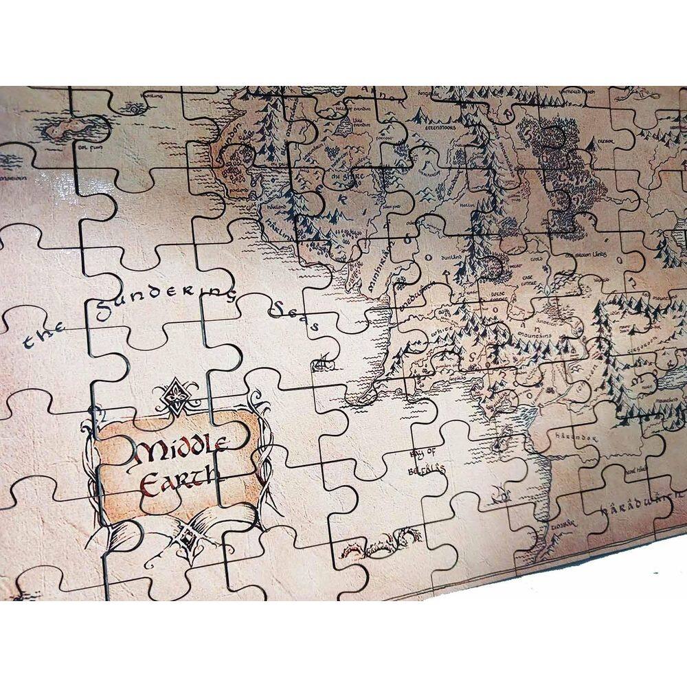 Mini Quebra-Cabeça Mapa Terra Média De 80 Peças Mdf